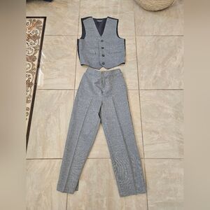 Van Heusen Kids Grey Formal Vest And Pants Size 8